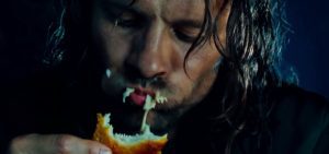 Lord of the Rings ruined by AI Aragorn eating fried chicken LOTR parody