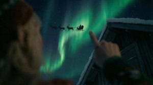 Santa's sleigh in the sky